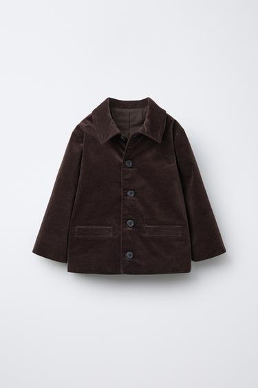VELVET OVERSHIRT - Brown by Zara