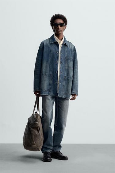 WASHED DENIM OVERSHIRT - Blue by Zara - Image 0