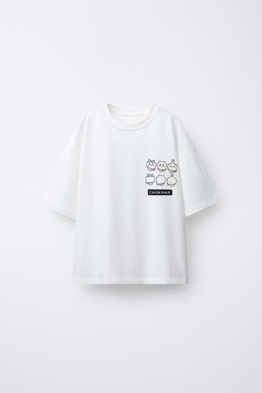 Zara CHIIKAWA © NAGANO 印花標籤 T 恤 - 白色