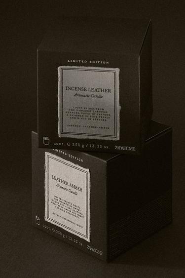 (350 G) INCENSE LEATHER SCENTED CANDLE - Bronze by Zara - Image 2