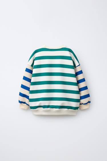STRIPED SWEATSHIRT - Multicoloured by Zara - Image 1