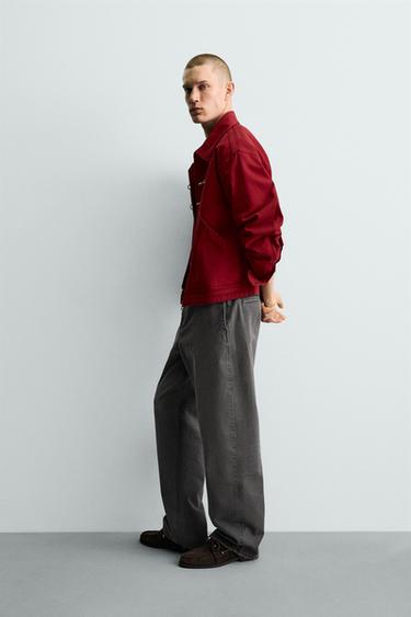 PANTALON CHINO COUPE DÉCONTRACTÉE DÉLAVÉ - Gris de Zara - Image 3