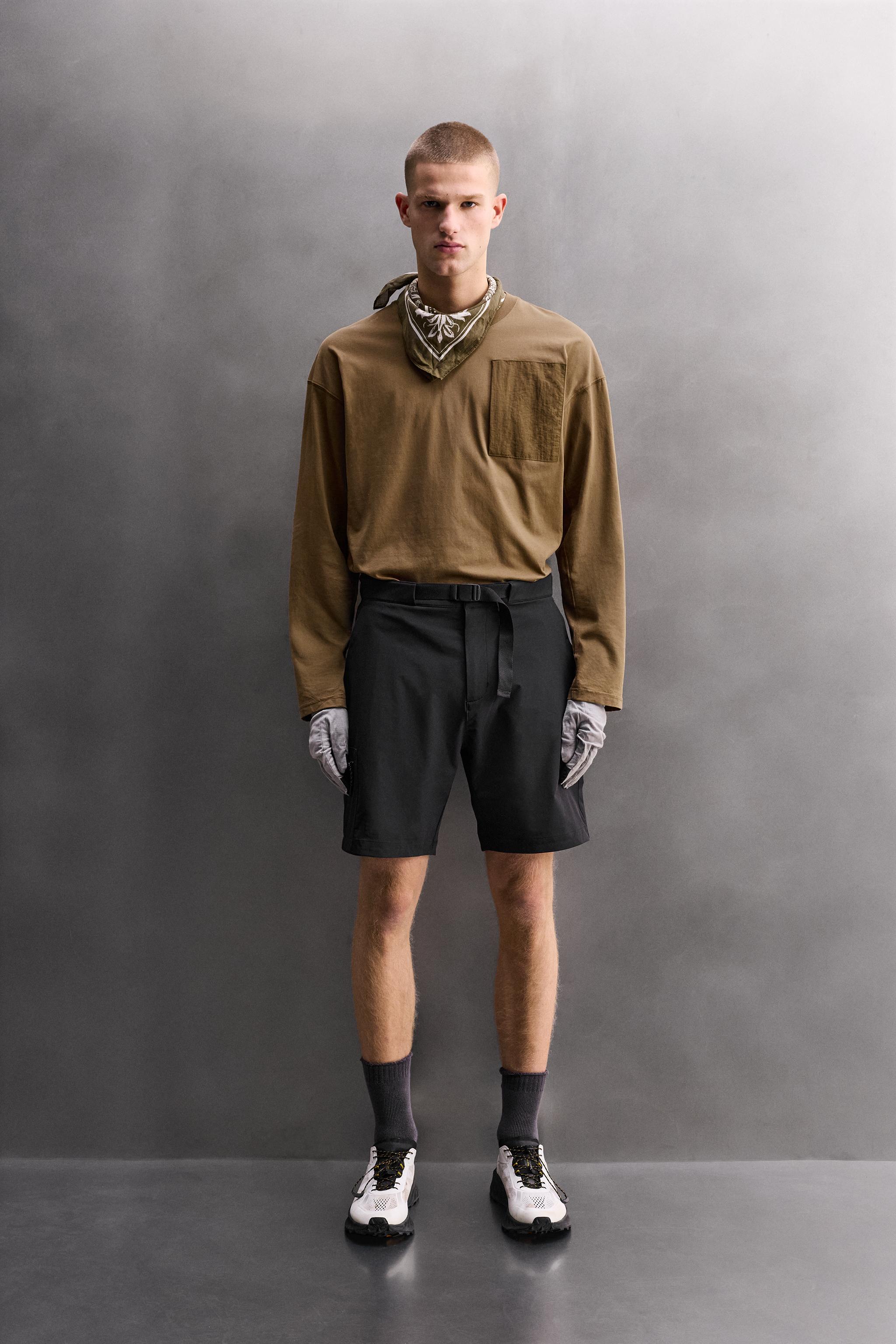 ショートパンツ (ブラック・黒) | メンズ | ZARA 日本