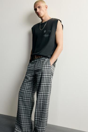 DÉBARDEUR EN MAILLE DÉLAVÉE À IMPRIMÉ - Noir délavé de Zara - Image 5