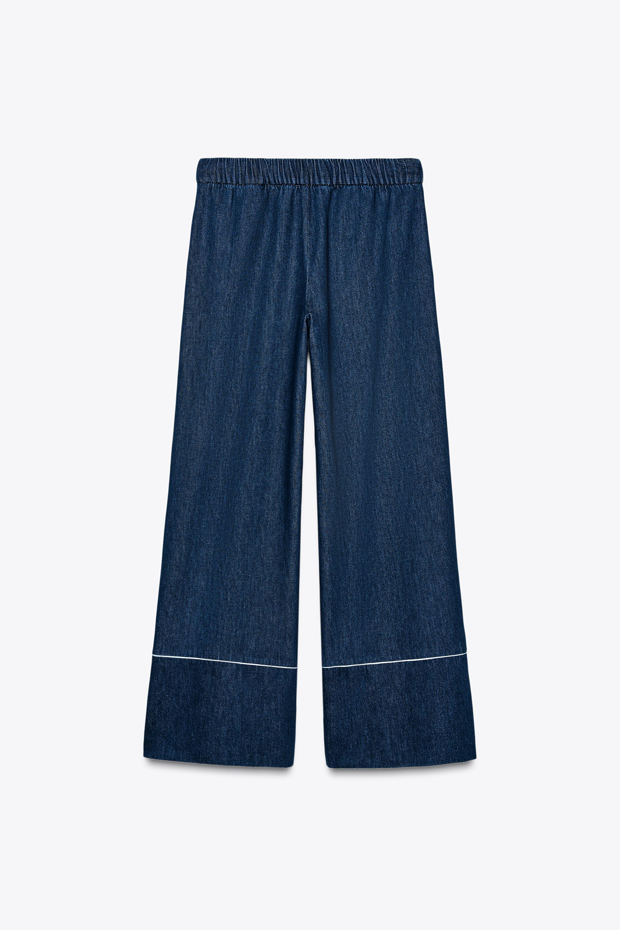 ☆ドイツ発*ZARA*新作*コントラストトリムワイドパンツ☆ ☆ドイツ発*ZARA*新作*コントラストトリムワイドパンツ☆