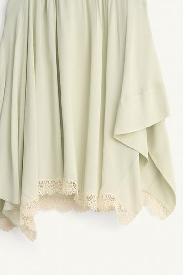 LIMITED EDITION LACE RUFFLE SKIRT - Light green by Zara - Image 6