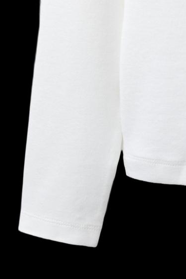 T-SHIRT MIT RAGLANÄRMELN UND MODAL - Weiß von Zara