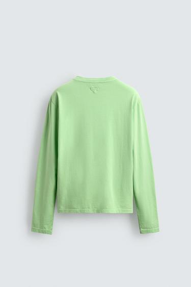 EMBROIDERED HEART T-SHIRT - Light green by Zara - Image 8