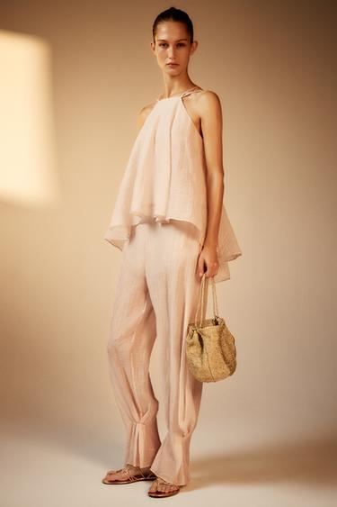 METALLIC WOVEN BAG - Golden by Zara