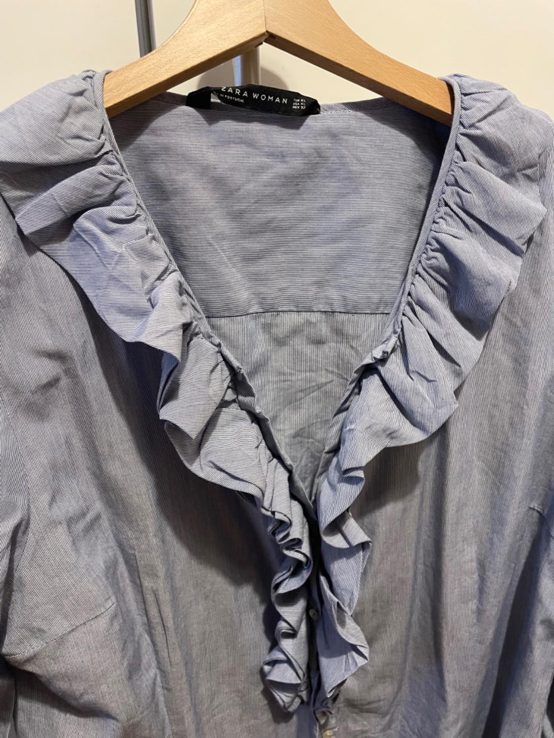 CAMICIA VOLANTS RIGHINE PICCOLISSIME BLU BIANCO TG XL - Image 4