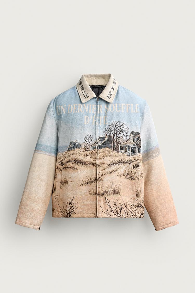 LANDSCAPE JACQUARD PADDED JACKET