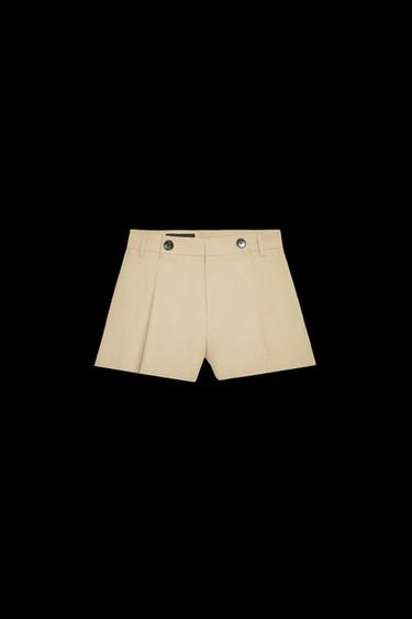 SHORTS MIT ZIERFALTEN UND KNÖPFEN - Helles Rostbraun von Zara - Bild 0
