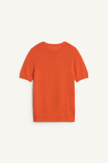 SHRT KNT CTTN 16 - Orange de Zara - Image 6