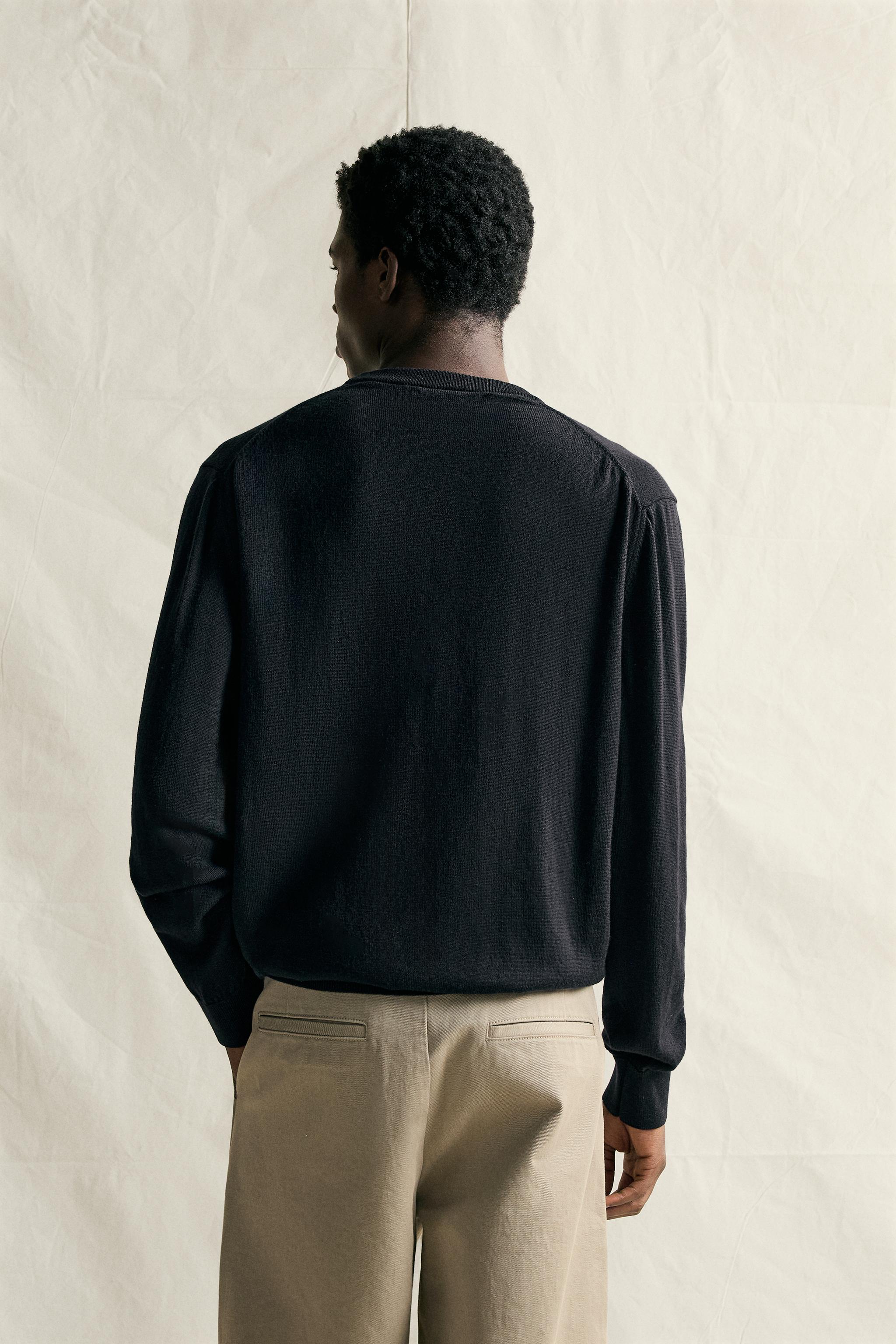 Мужские свитеры Zara 100% WOOL REGULAR FIT JUMPER — фото 3