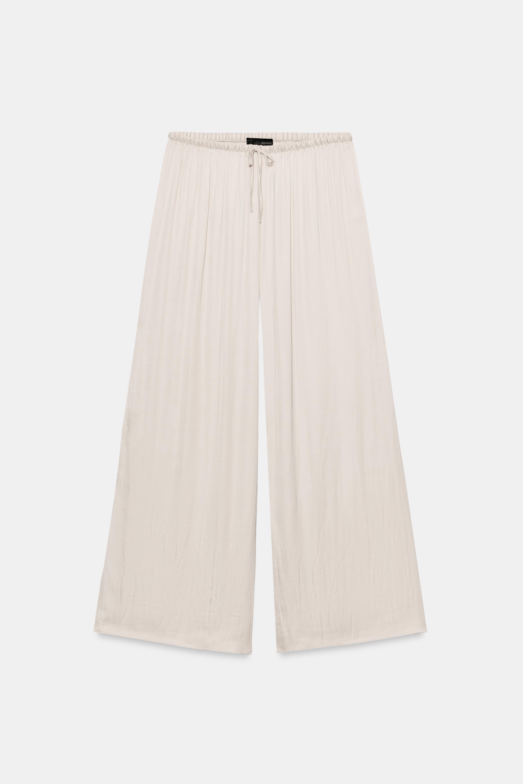 PALAZZO KESİM DÖKÜMLÜ PANTOLON - Görsel 6