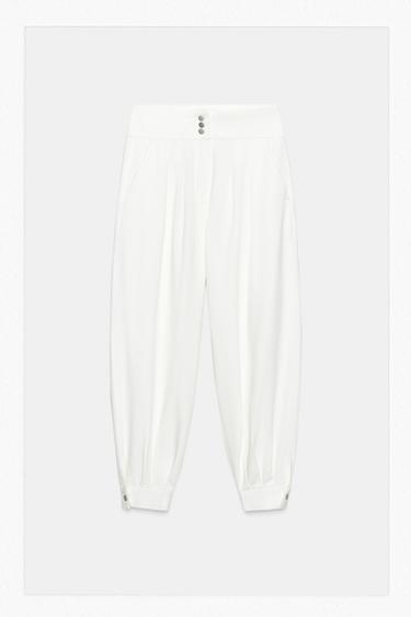 CALÇA BUFANTE ZW COLLECTION - Branco da Zara