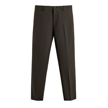 WOOL CHINO TROUSERS - Dark brown by Zara