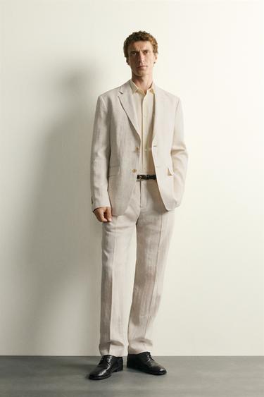 FATO REGULAR FIT 100% LINHO - 858 da Zara