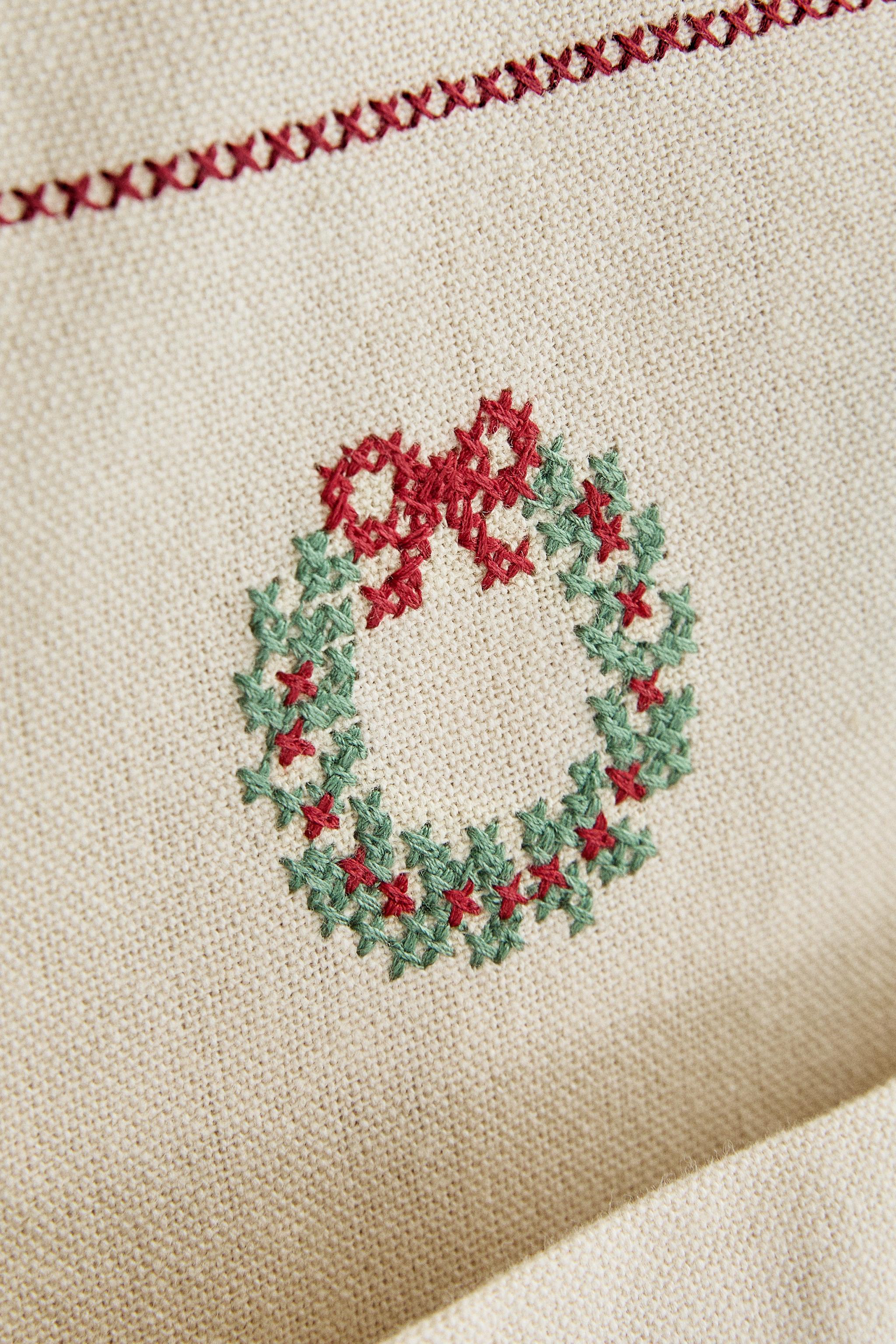 CHRISTMAS EMBROIDERED APRON