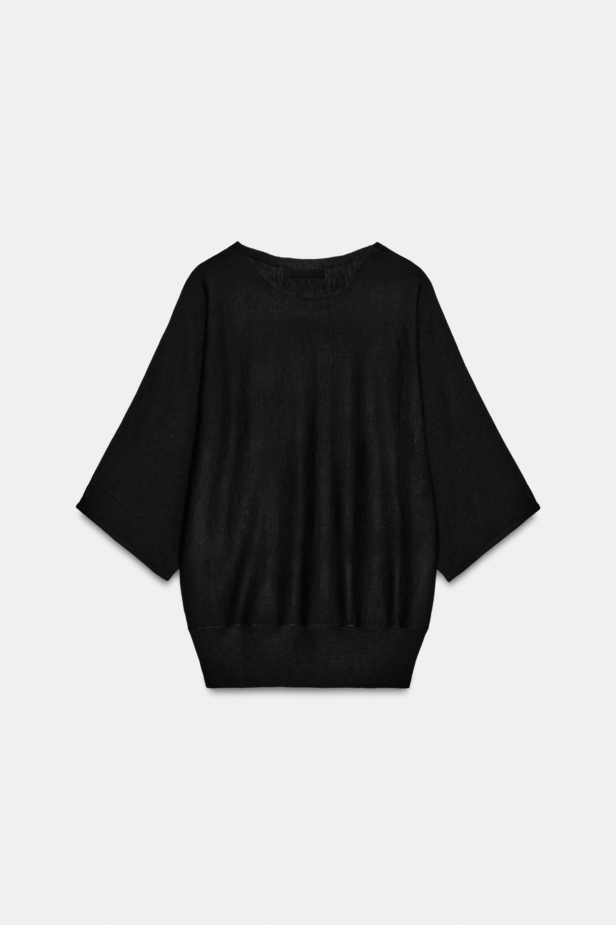 Женские свитеры Zara THREE-QUARTER SLEEVE KNIT JUMPER — фото 9