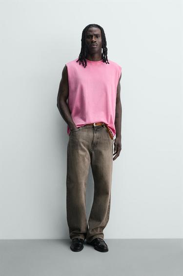 FADED TANK TOP - Neon pink by Zara