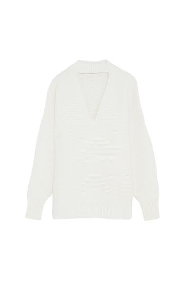 OVERSIZED SWEATER WITH CUT-OUT SHOULDERS