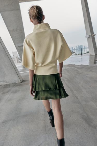 KNIT JUMPER WITH SHOULDER PADS AND SHORT SLEEVES - Butter by Zara - Image 3