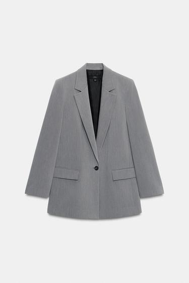 BLAZER BOTÓN - Gris vigoré de Zara - Imagen 0
