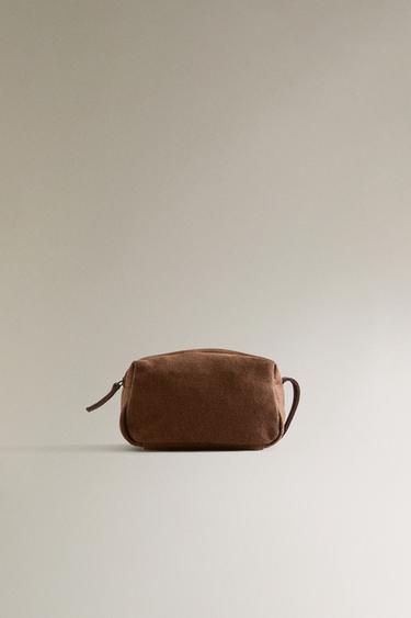 CANVAS WASH BAG - Brown by Zara