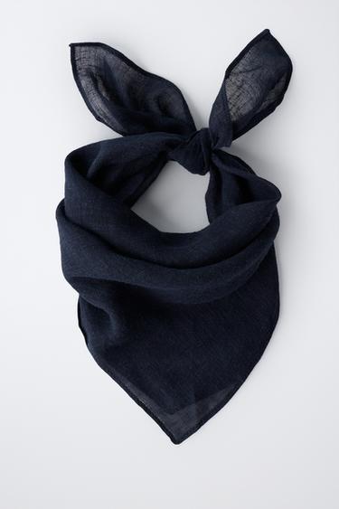 STORIESZ - PACK OF TWO LINEN BLEND BANDANAS - Multicoloured by Zara