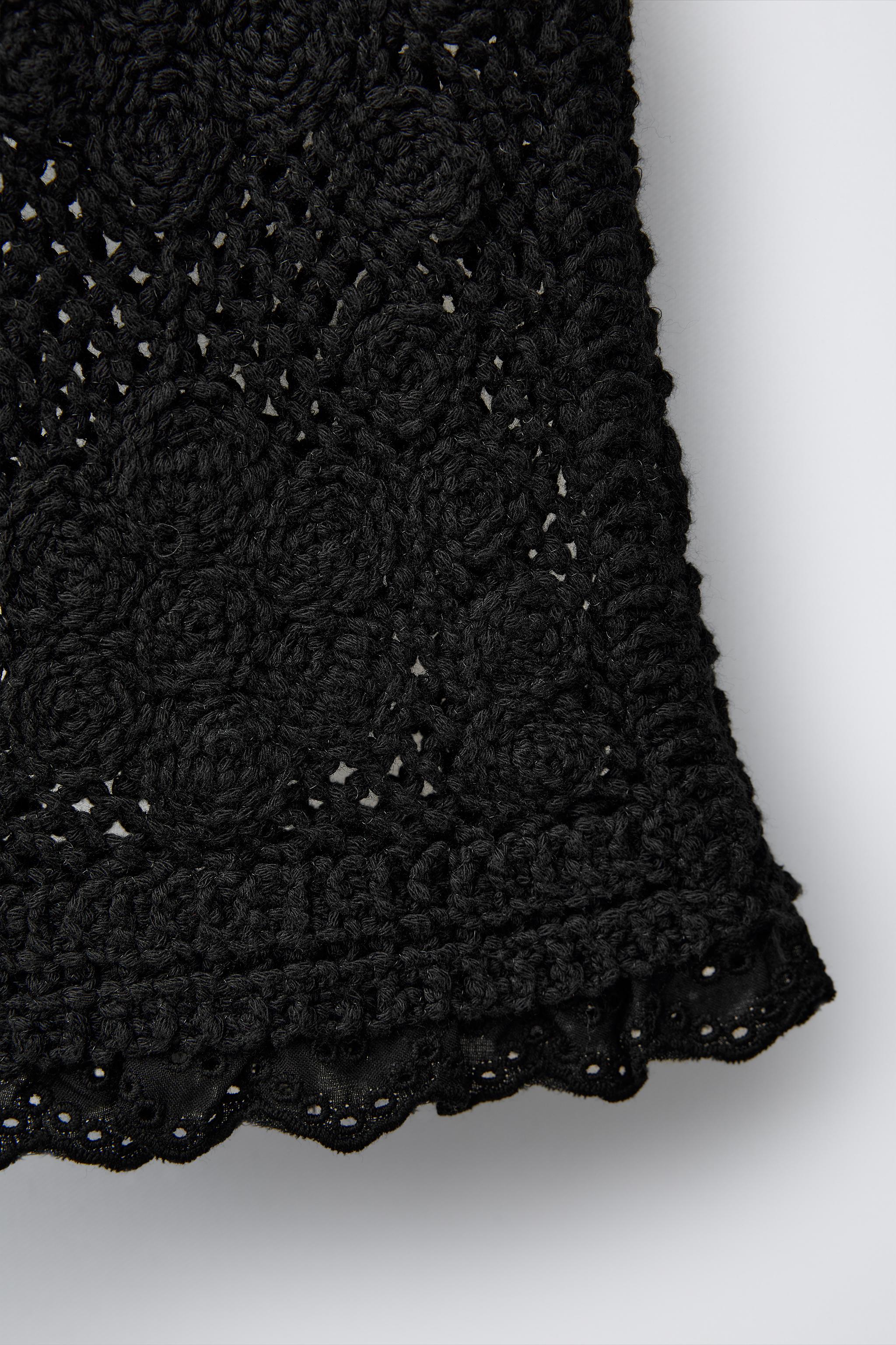 CROCHET LACE KNIT PANTS - Black | ZARA United States