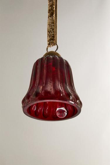 PACK OF BELL CHRISTMAS TREE DECORATIONS (PACK OF 3) - Red by Zara - Image 3