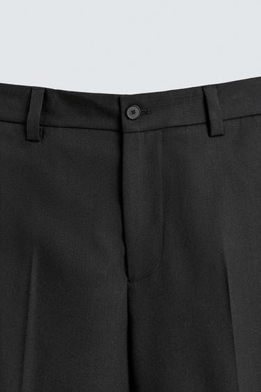 WOOL SUIT TROUSERS - Black by Zara - Image 6