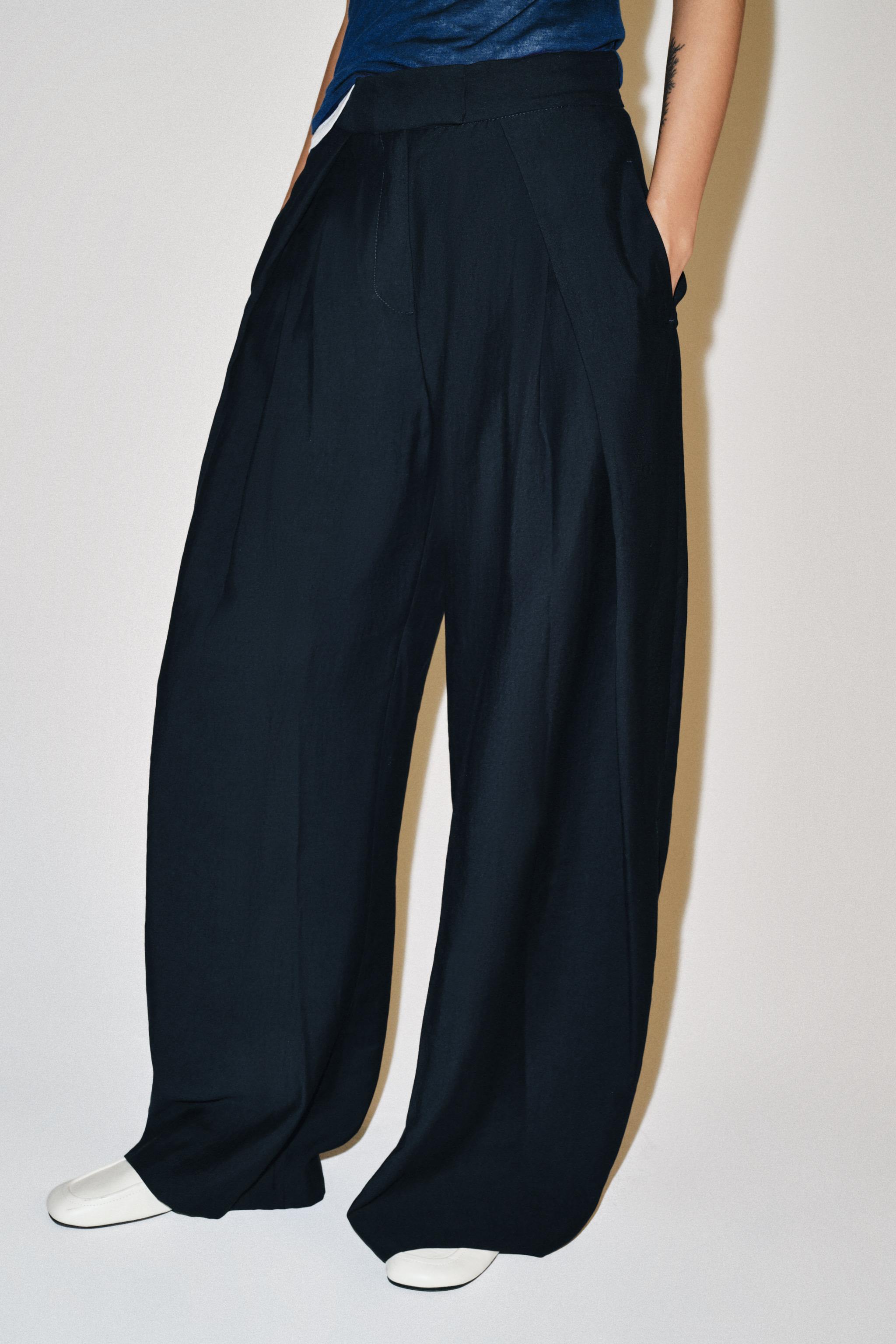 Zara ZW COLLECTION PENSLİ GENİŞ PAÇA PANTOLON görsel 4