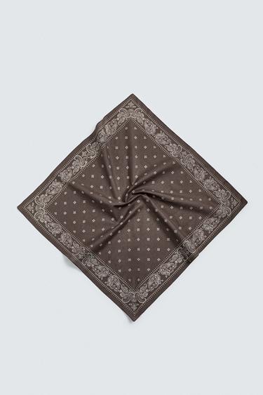Zara PAISLEY PRINT BANDANA - Brown
