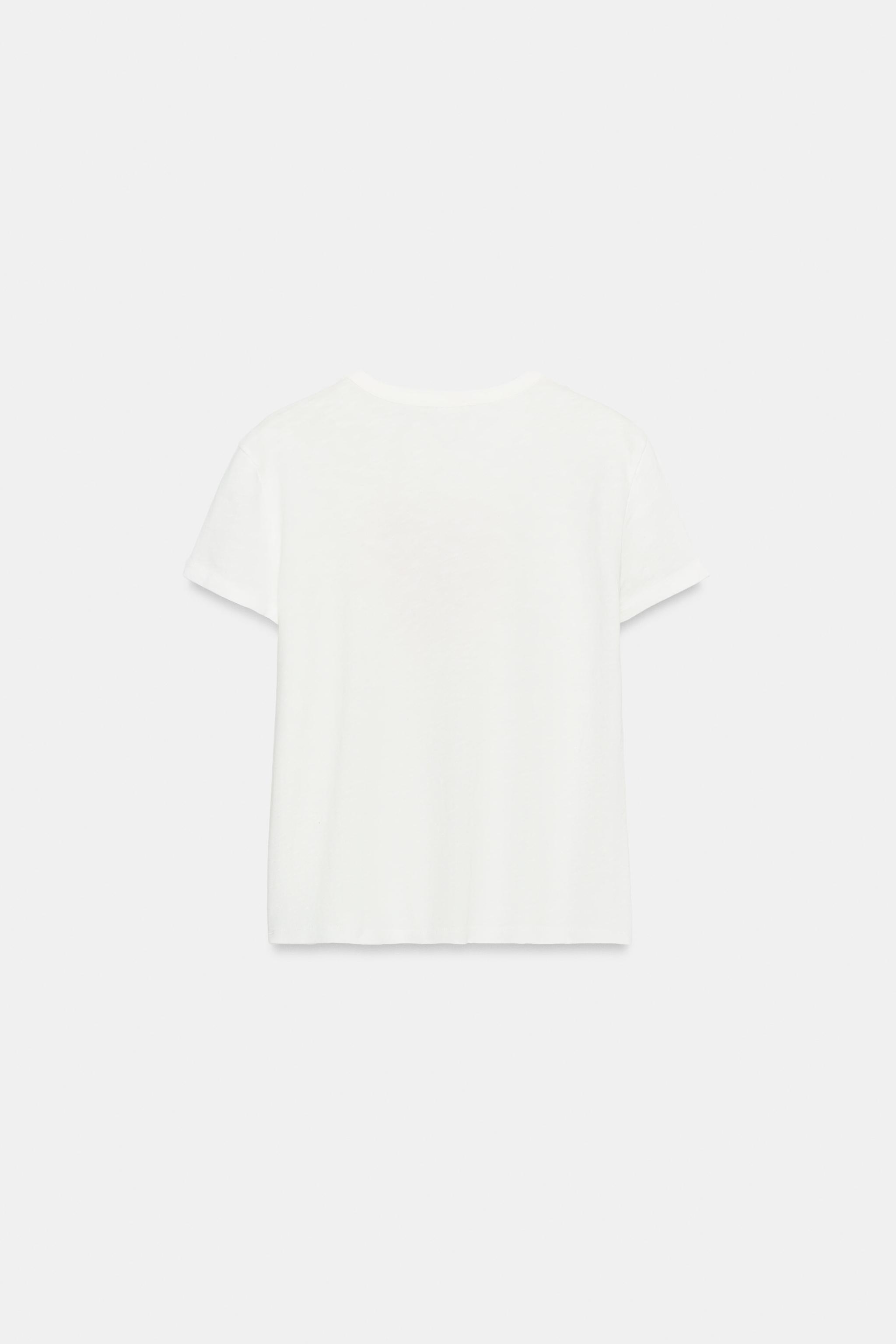 KALPLİ KISA KOLLU T-SHIRT - Görsel 6