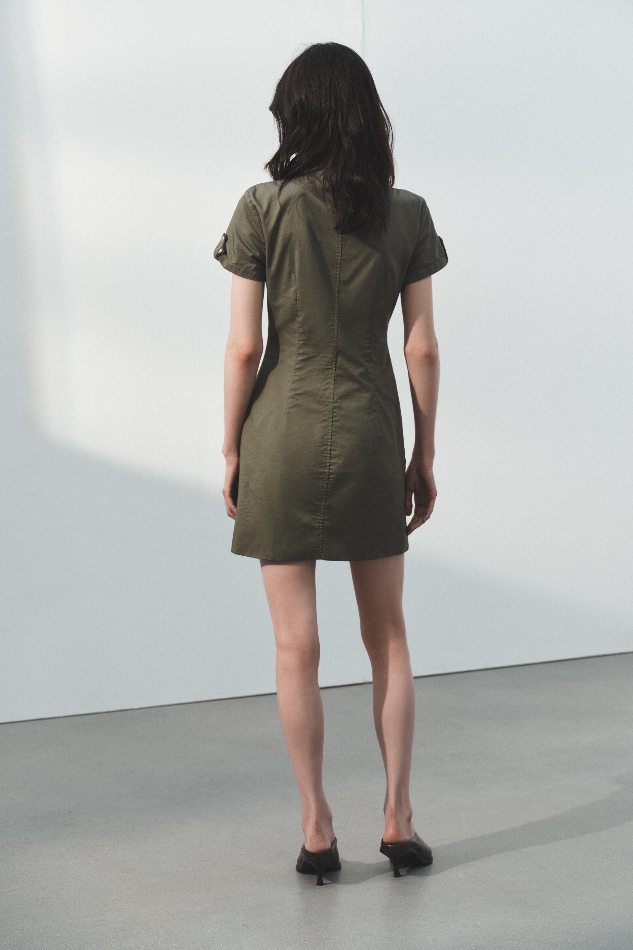 ROBE GABARDINE À POCHES