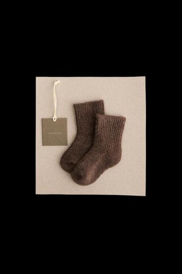 ZARA TIMELESS - CASHMERE KNIT SOCKS - Brown by Zara
