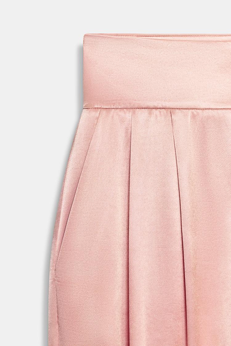 Pantalón de satén con pliegues 6