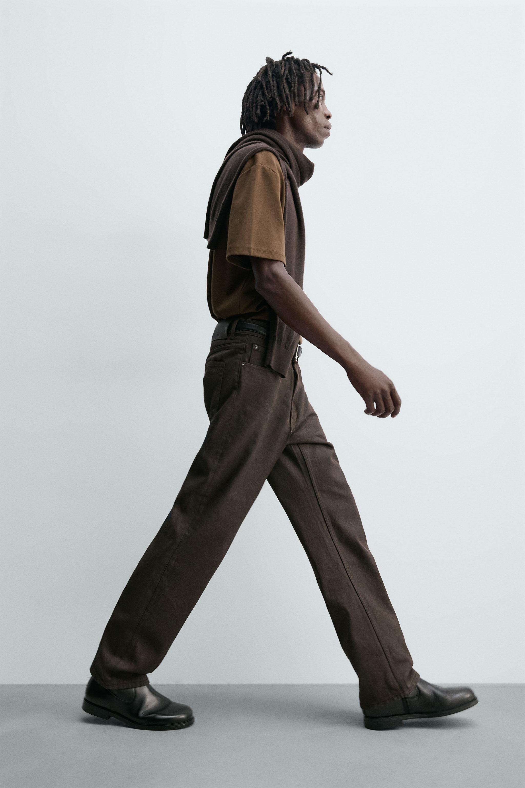 WAXED FINISH STRAIGHT FIT JEANS