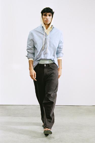 LIMITED EDITION CHECK SHIRT - Sky blue by Zara