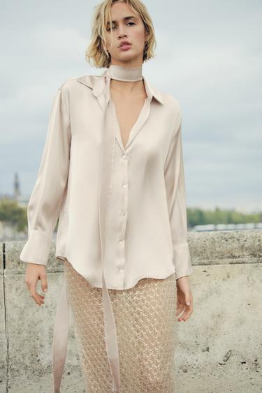 CAMISA SATINADA - Cava de Zara