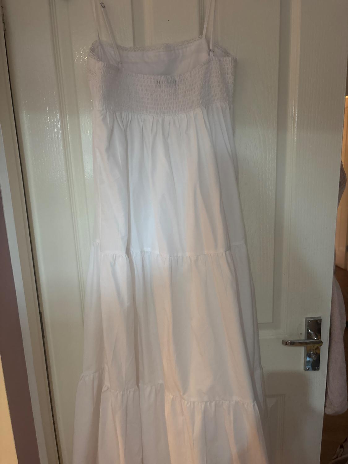 CONTRASTING PANELLED POPLIN MIDI DRESS - Image 3