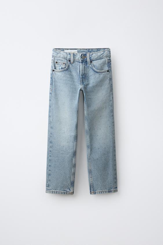 JEANS WIDE LEG MIT STRASS - Blau von Zara - Bild 0