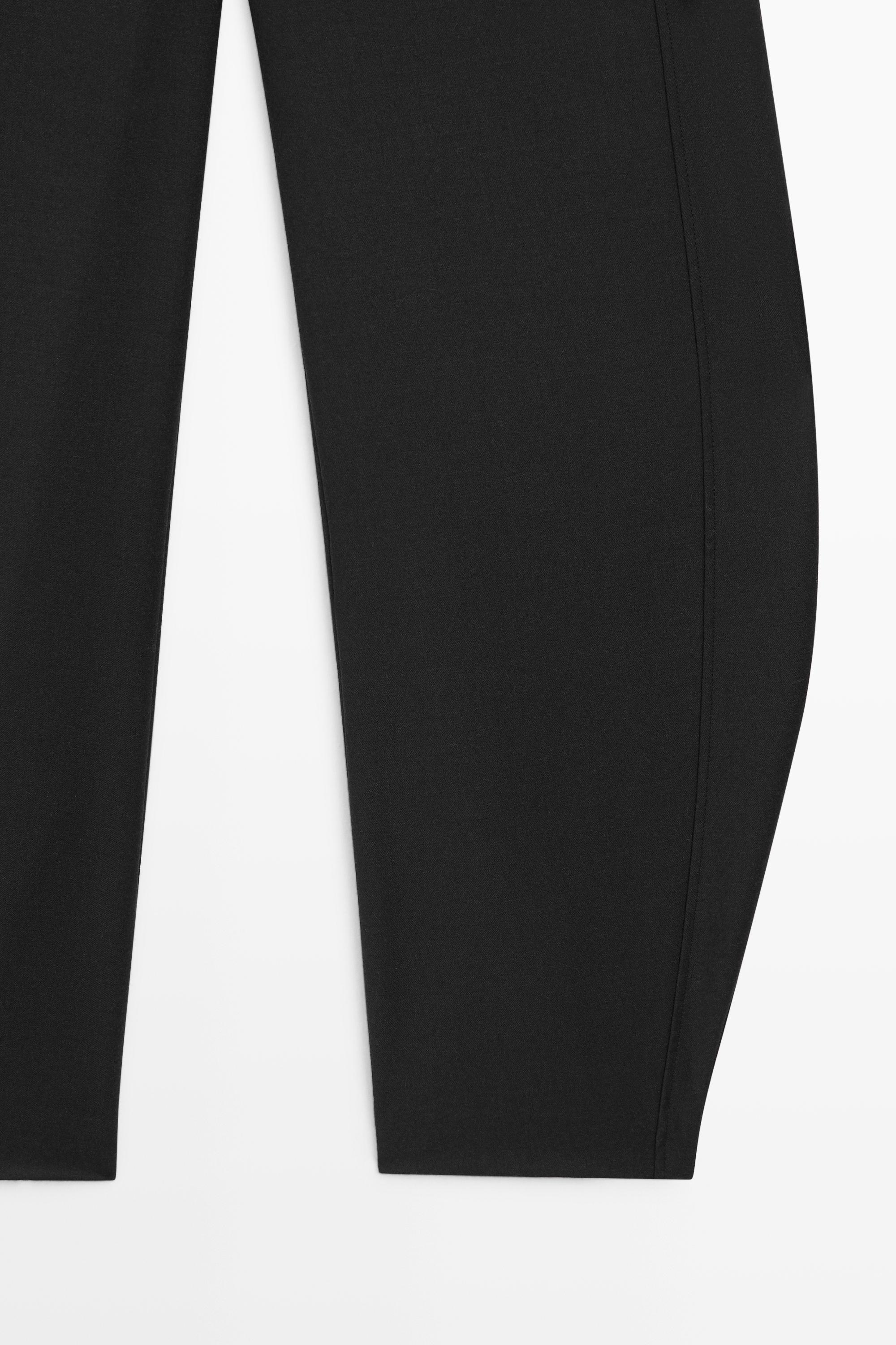 Pantalon barrel fit en flanelle