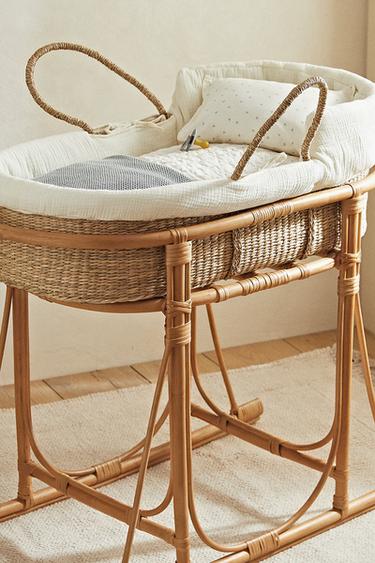 RATTAN MOSES BASKET - Light beige by Zara