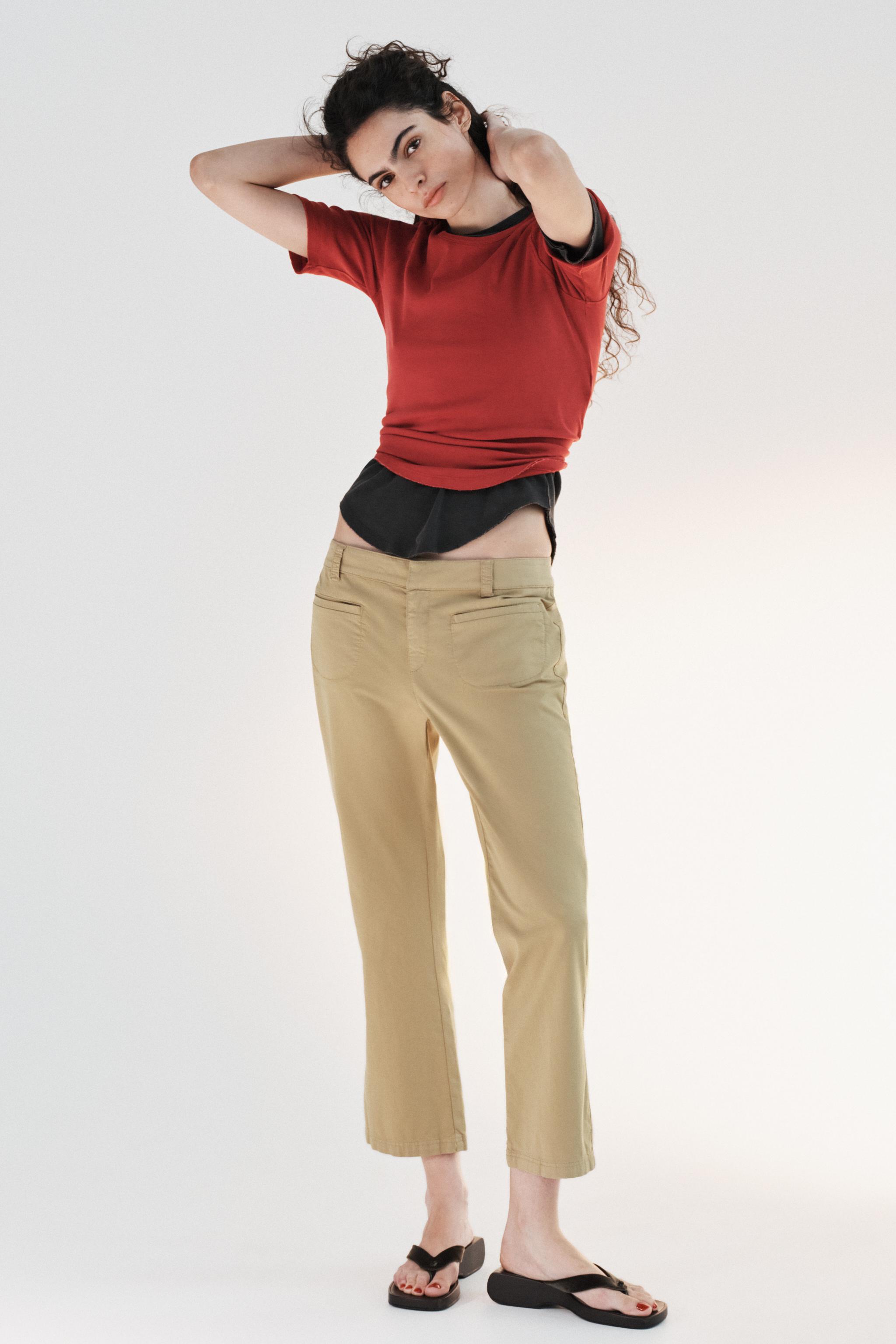 MINI FLARE TROUSERS WITH POCKETS