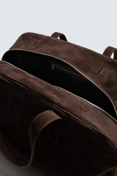 XL LEATHER TRAVEL BAG - Brown by Zara - Image 5
