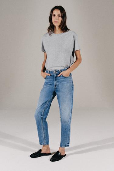 JEANS Z1975 MOM FIT TIRO ALTO - Azul medio de Zara