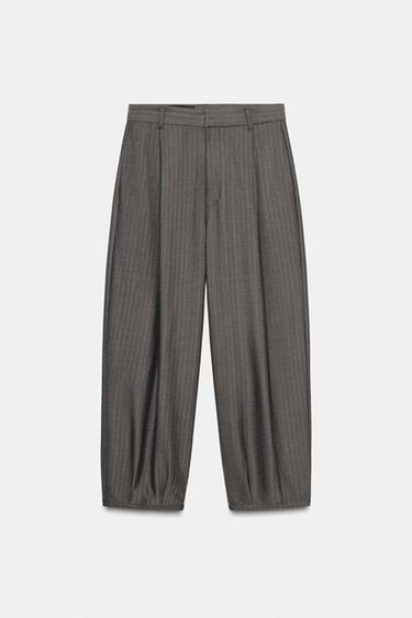 DARTED TROUSERS - mid khaki by Zara